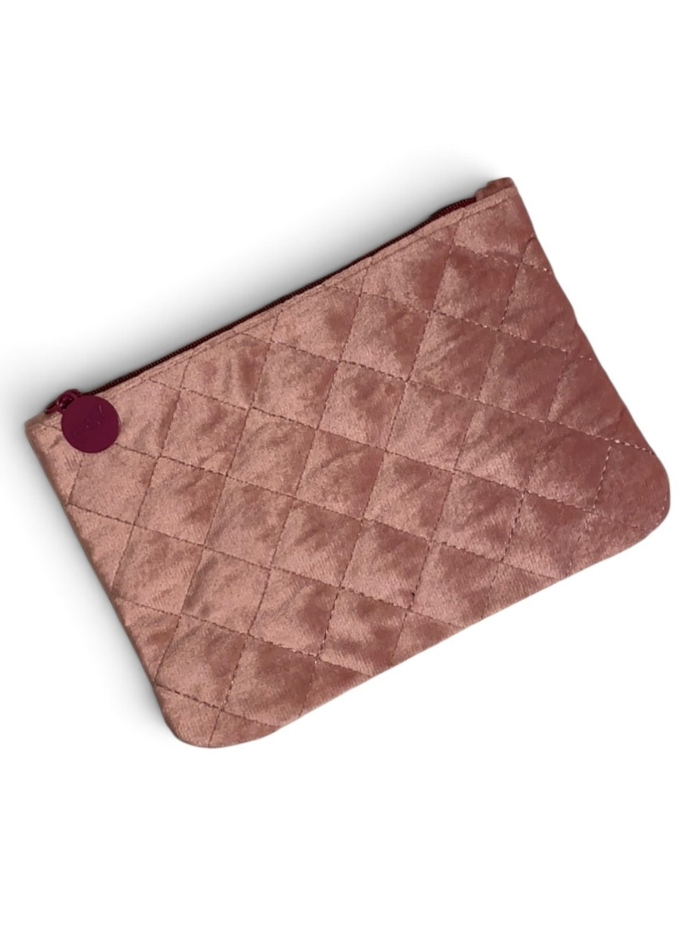 ipsy Quilted Pillowy Velvet in Dusty Rose Bag